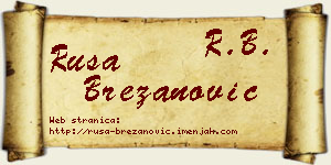 Rusa Brezanović vizit kartica